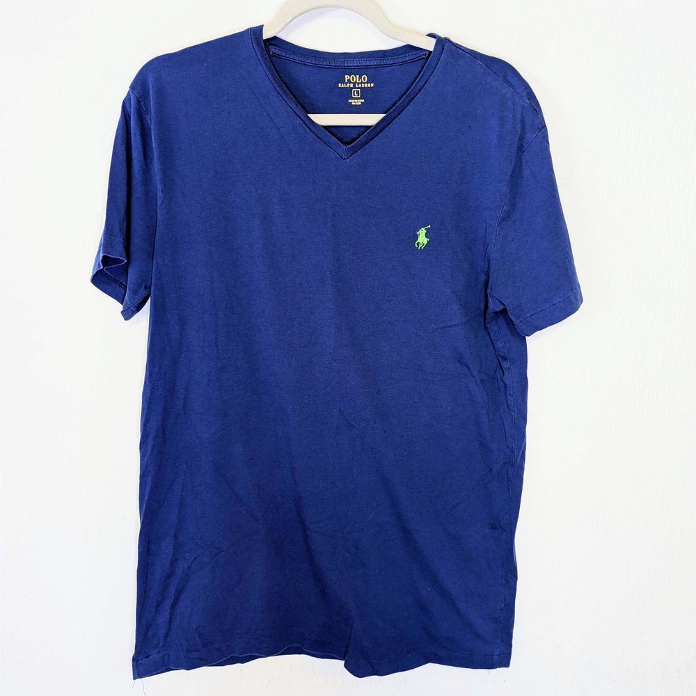 Polo by Ralph Lauren Women's V-Neck Tee in Navy